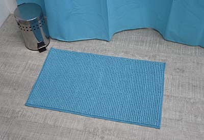 Tapis microfibre boules 45 x 75 cm bleu turquoise