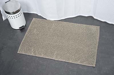 Tapis microfibre boules 45 x 75 cm taupe