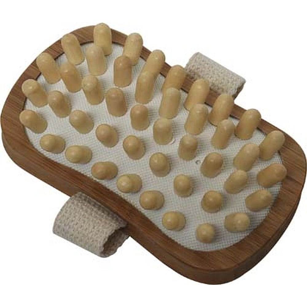 Brosse de massage corps rectangulaire bois naturel - TENDANCE