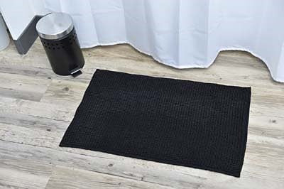 Tapis microfibre boules 45 x 75 cm noir