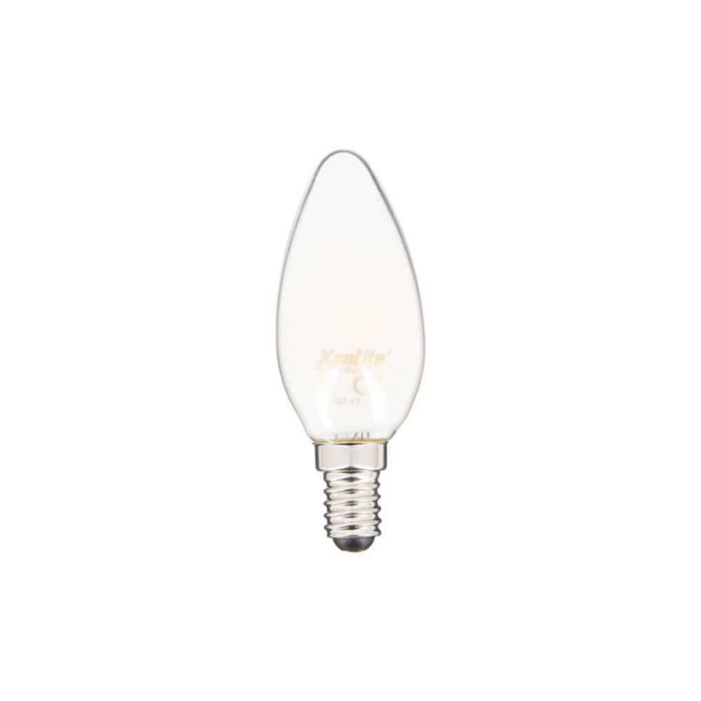 Ampoule filament led Flamme opaque E14 806lm 60W 2700K blanc chaud