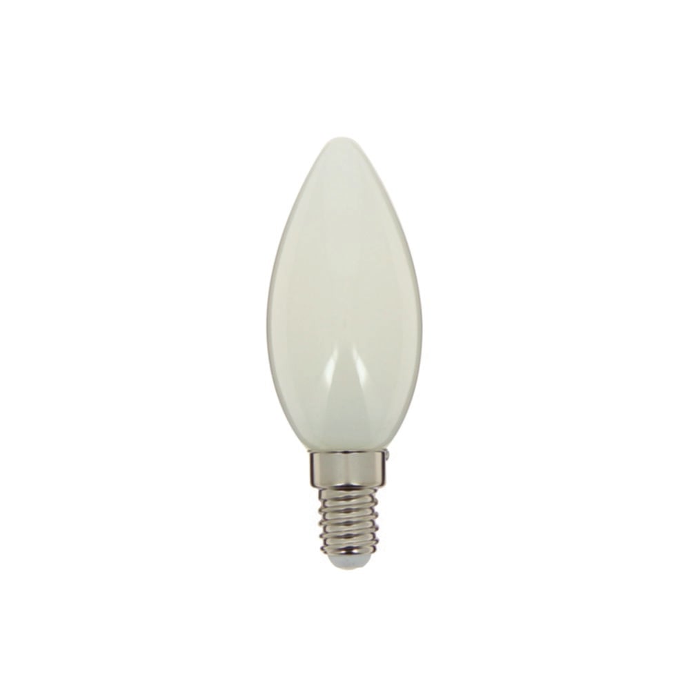 Ampoule filament led Flamme opaque E14470lm 40W 2700K blanc chaud