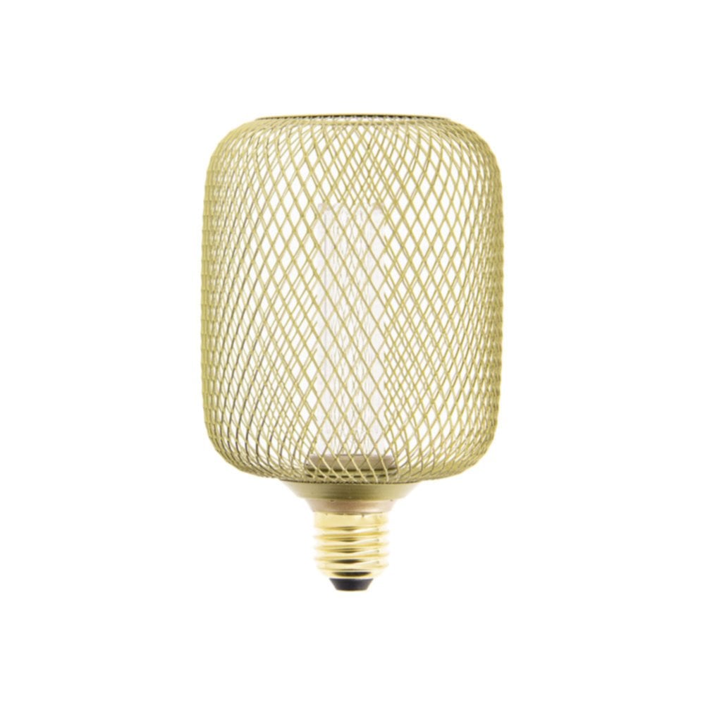 Ampoule Filament LED déco cage dorée cylindre 170lm Blanc chaud - INVENTIV