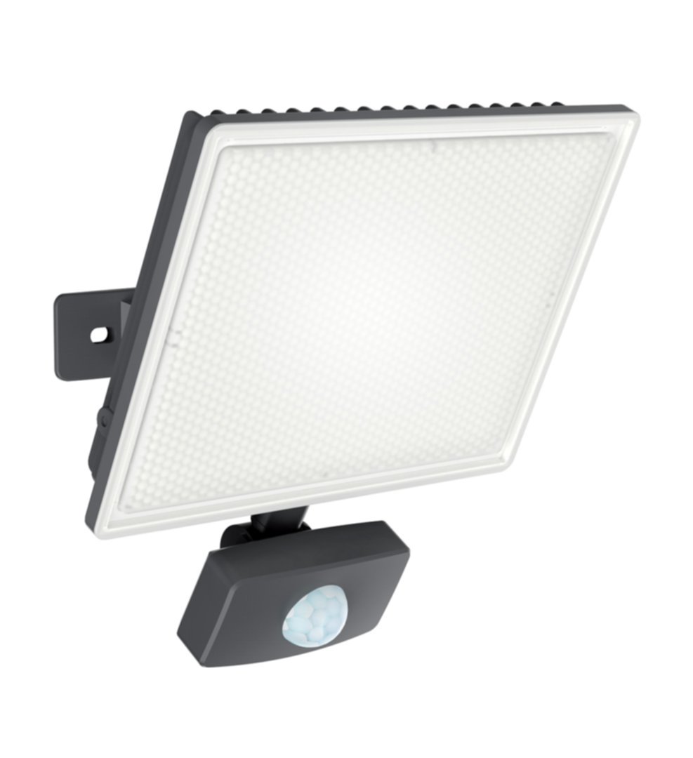 Projecteur mural noir led IP44 détecteur mouvement 2600Lm 30W 6500K - XANLITE