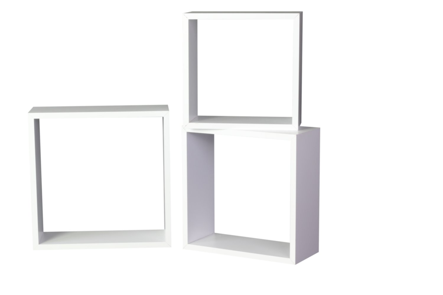 Set de 3 cubes Basic 12mm 27 x 27 cm blanc - DECO SYSTEM