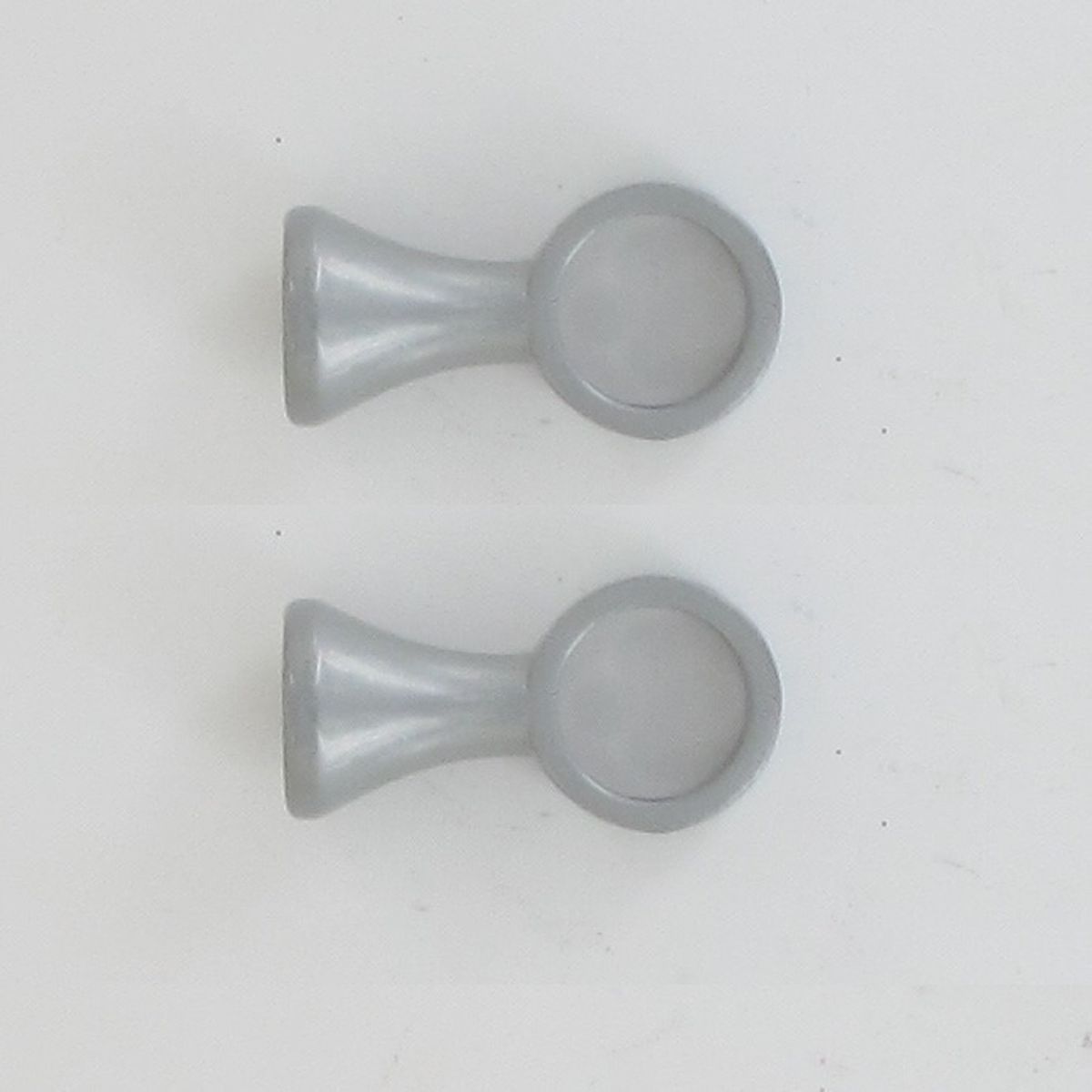 Lot de 2 supports simples D16 gris laqué - LUANCE