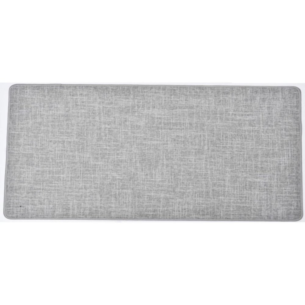 Tapis Oriane 45 x 120 cm polyester tissé gris clair - LUANCE
