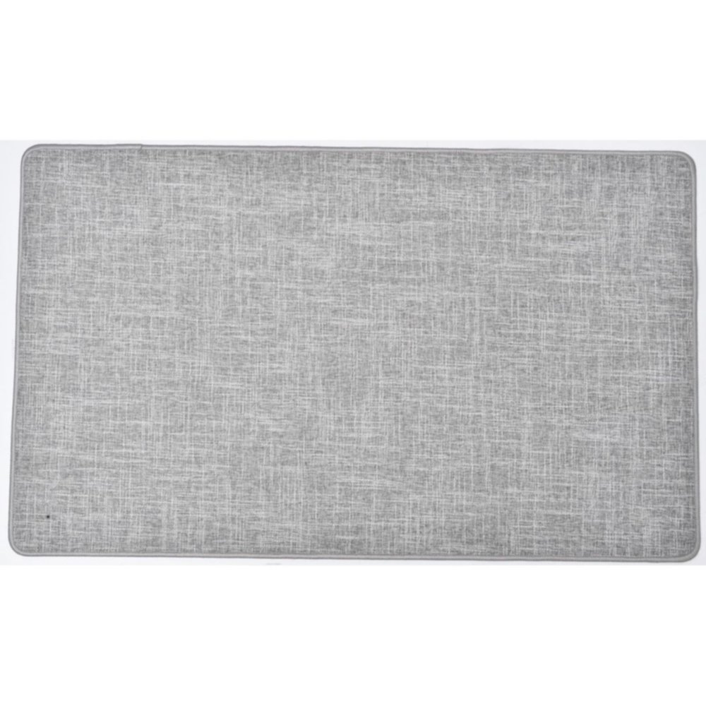 Tapis Oriane 45 x 60 cm polyester tissé gris clair - LUANCE