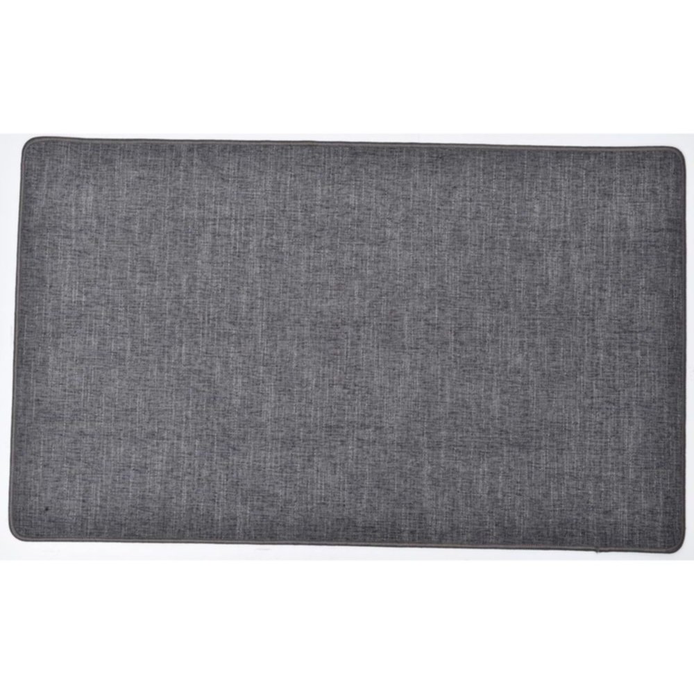 Tapis Oriane 45 x 60 cm polyester tissé gris foncé - LUANCE