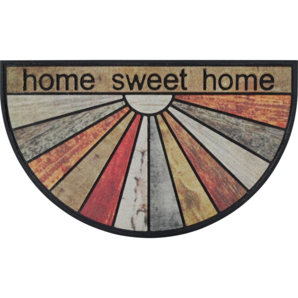 Tapis demi-lune Home Sweet Home 45 x 75 cm caoutchouc - LUANCE