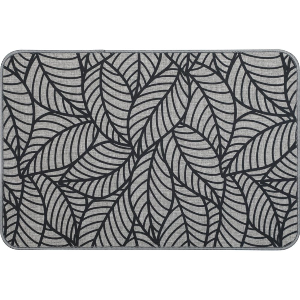 Tapis imprimé Jungle 40 x 60 cm gris