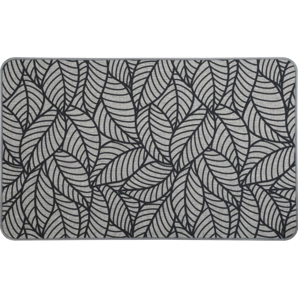 Tapis imprimé Jungle 50 x 80 cm gris