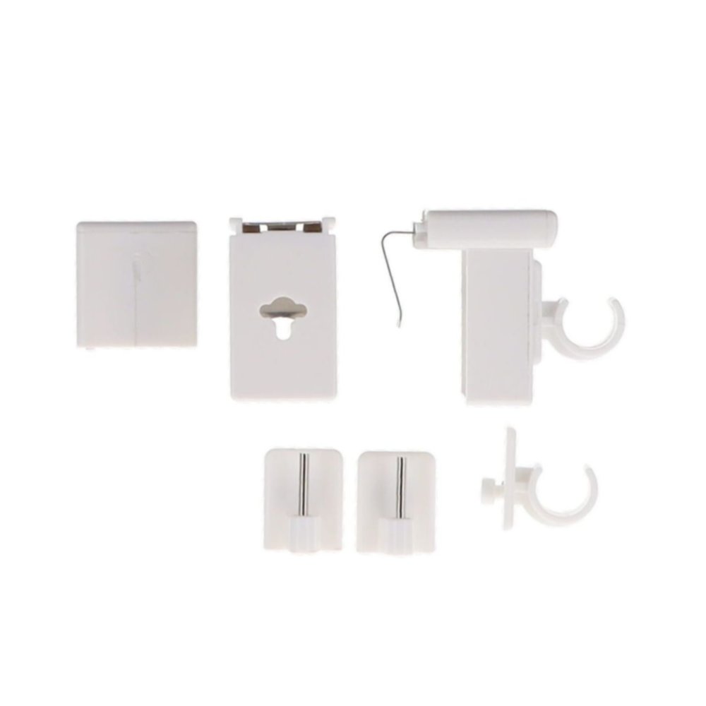 Lot de 2 supports PVC clip réglable blanc - LUANCE