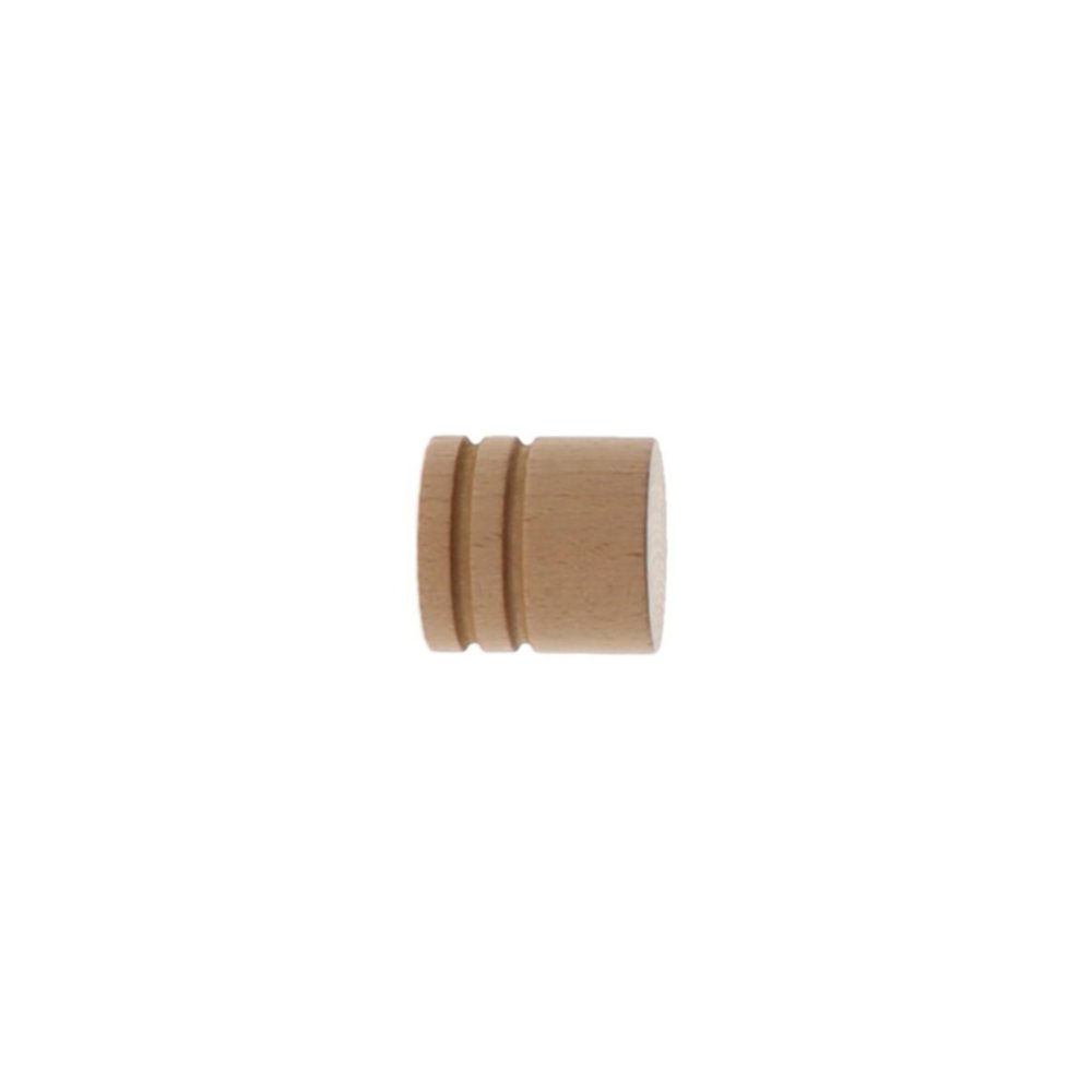 Lot de 2 embouts Bouchon D28 bois naturel vernis