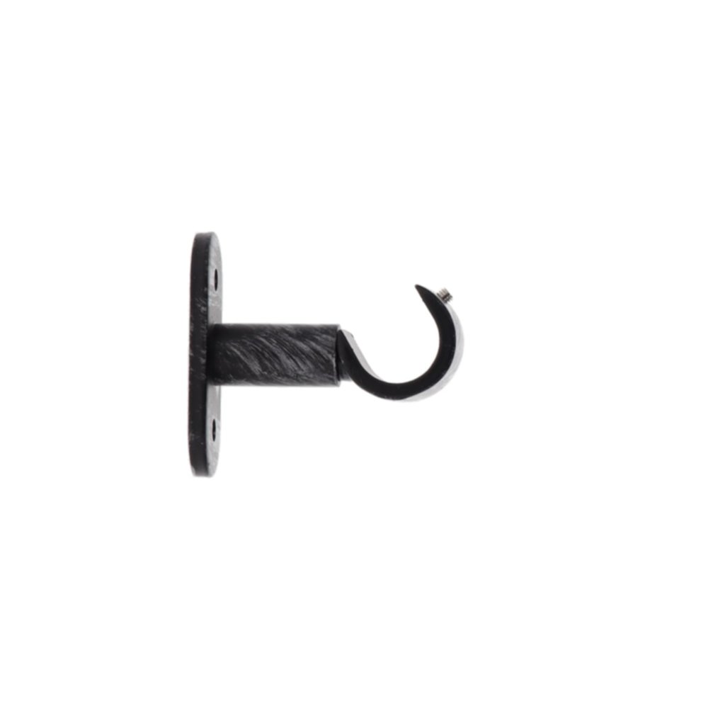 Lot de 2 supports simple ouverts Ø20 mm 50 mm noir/argent - LUANCE