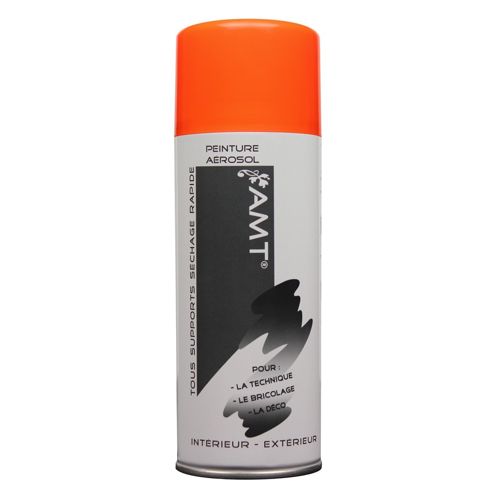 Peinture aérosol orange effet fluo - AMT