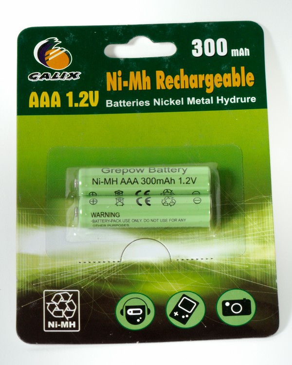 Batteries rechargeables 1,2V 300 mAh AAA - GALIX