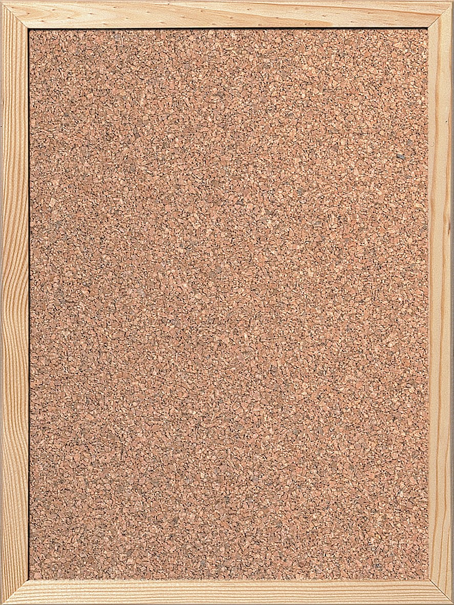 Tableau d'affichage liège cadre bois 60x40cm - DECOSA