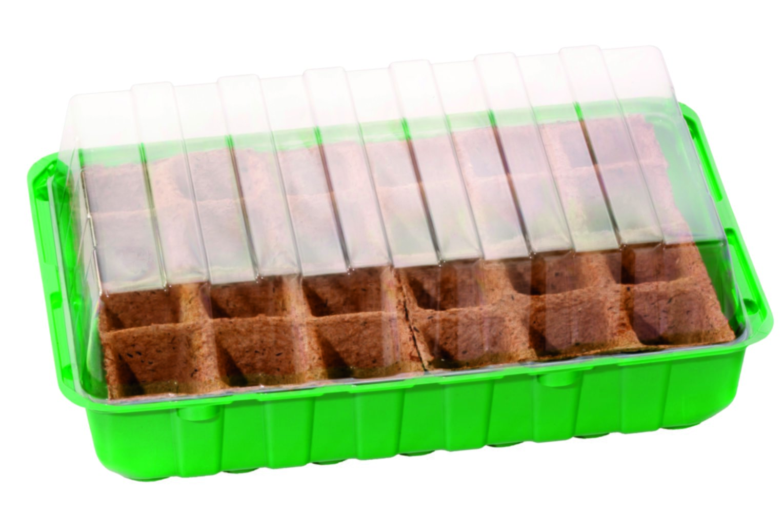 Mini-serre M PLUS pots 36 x 22 x 13 cm + 24 pots biodégradables de 5 cm - ROMBERG