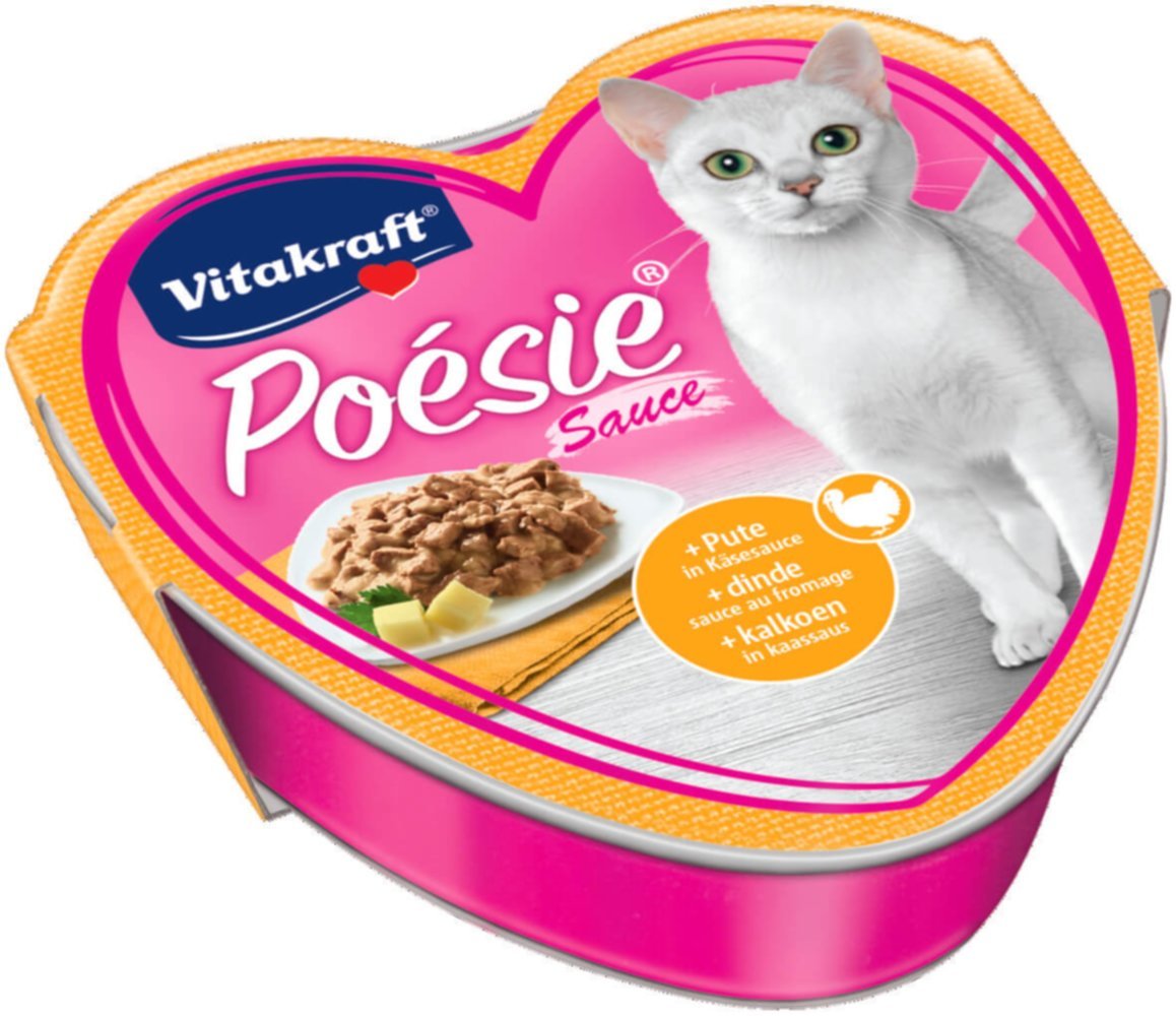 Nourriture chat Poésie Déli Sauce dinde au fromage, barquette 85 g - VITAKRAFT