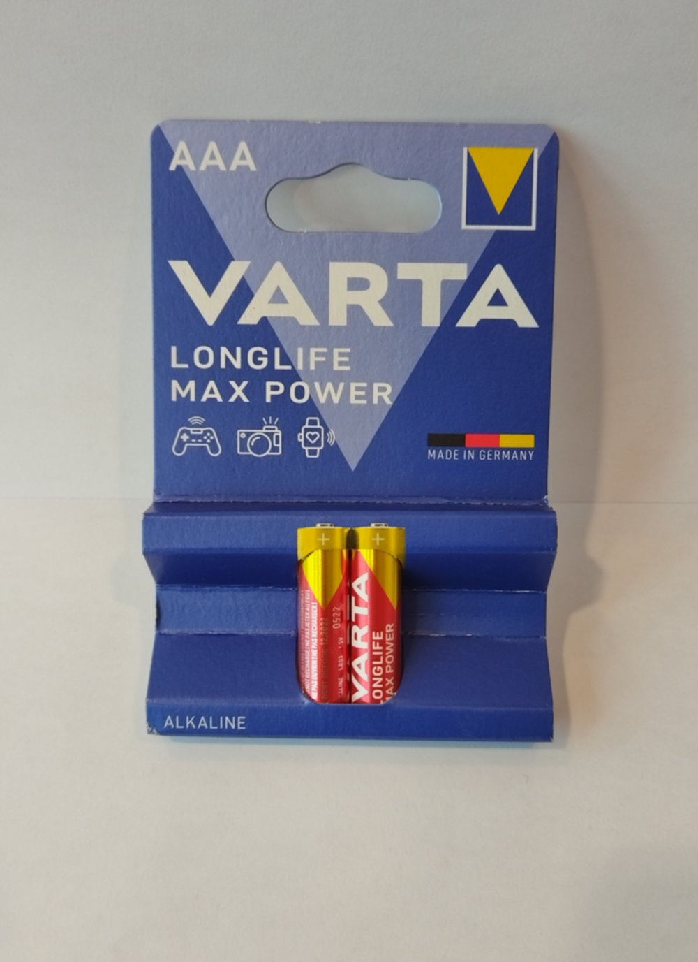 2 piles alcalines Longlife Max Power 4703 AAA - VARTA