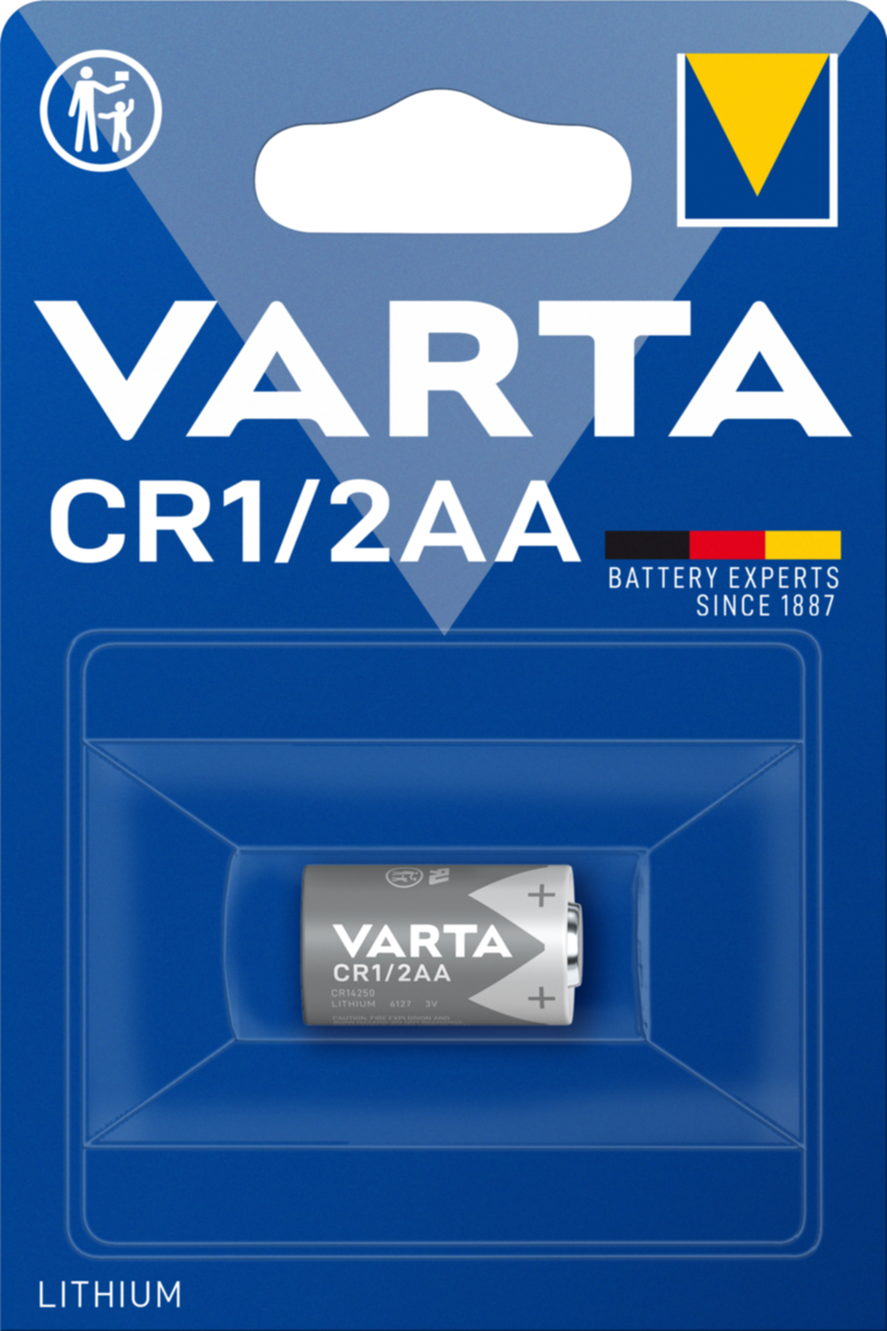 1 pile électronique CR1/2 - VARTA