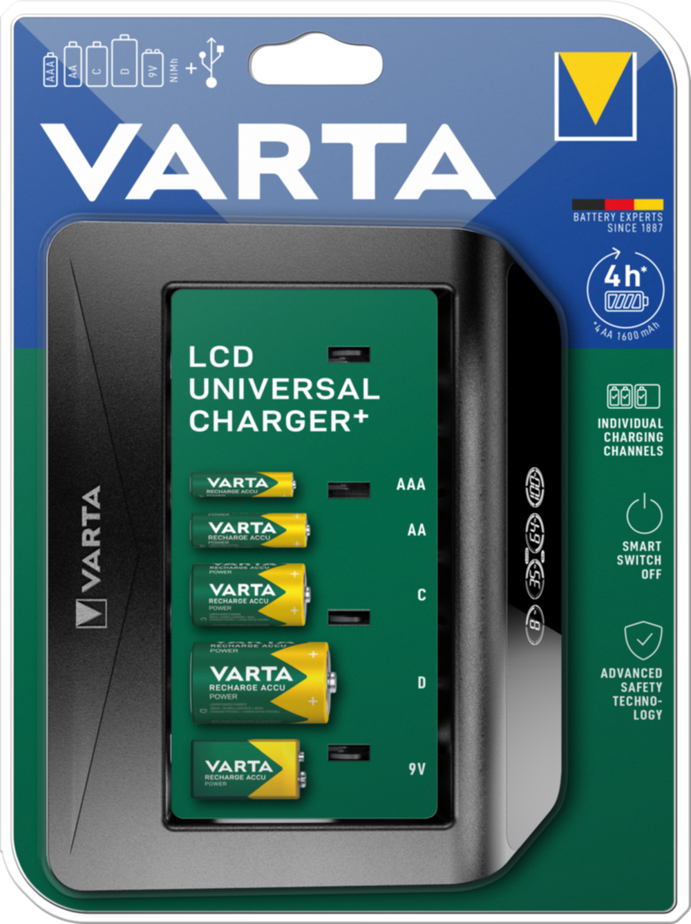 Chargeur universel de piles LCD - VARTA 