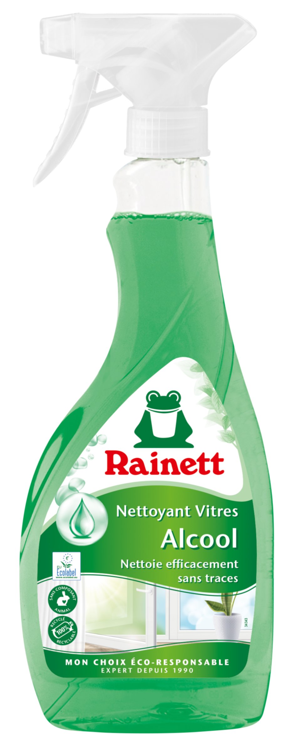 Nettoyant vitres sans traces écologique alcool 500 mL - RAINETT