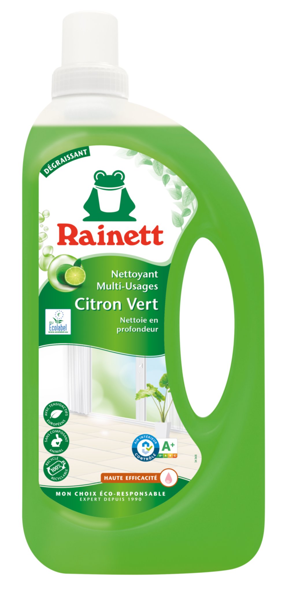 Nettoyant multi-usages écologique citron vert 500 mL - RAINETT