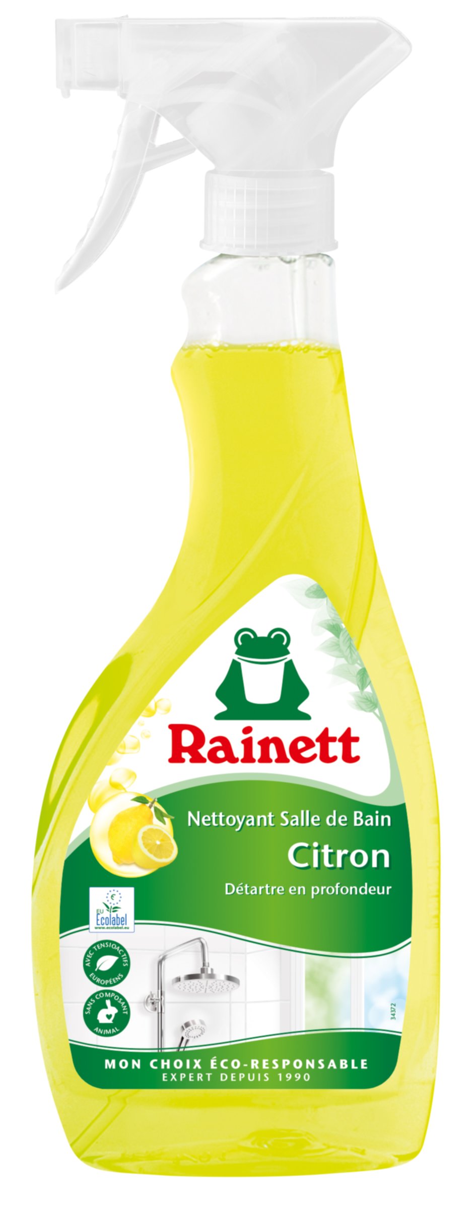 Nettoyant SDB anti-calcaire écologique citron 500 mL - RAINETT