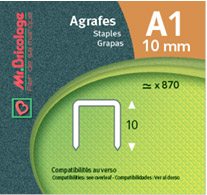 agrafes a1 - 10 mm - MR BRICOLAGE