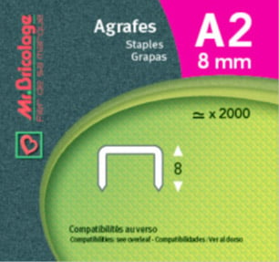 agrafes a2 - 8 mm - MR BRICOLAGE
