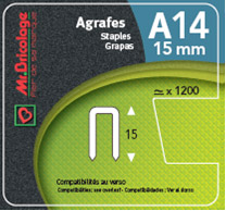 agrafes a14 - 15 mm - MR BRICOLAGE