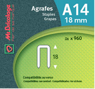 agrafes a14 - 18 mm - MR BRICOLAGE