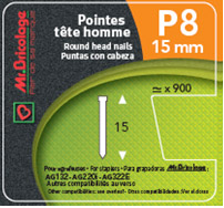 pointes p8 - 15 mm - MR BRICOLAGE