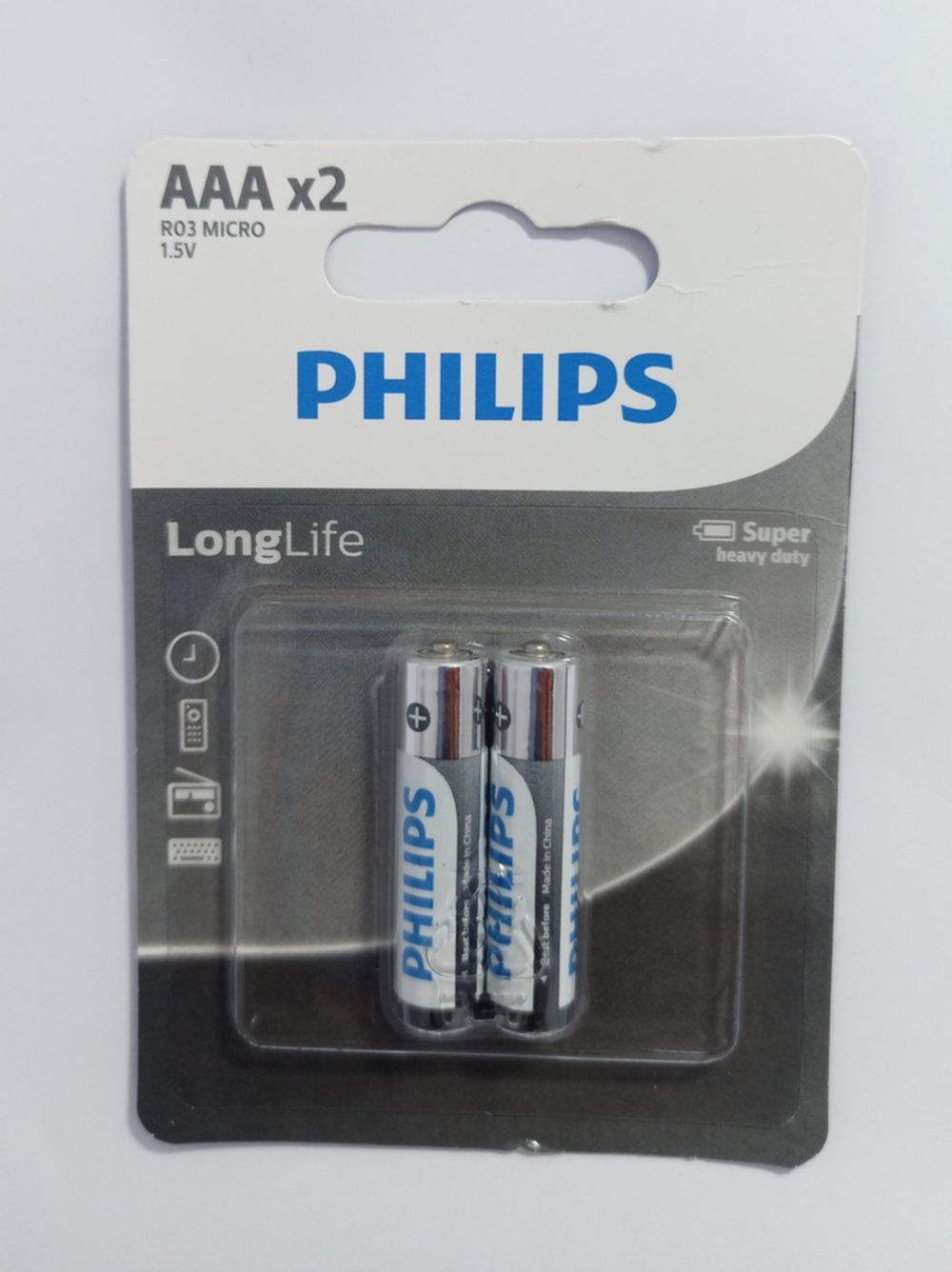 2 piles zinc Longlife AAA - PHILIPS
