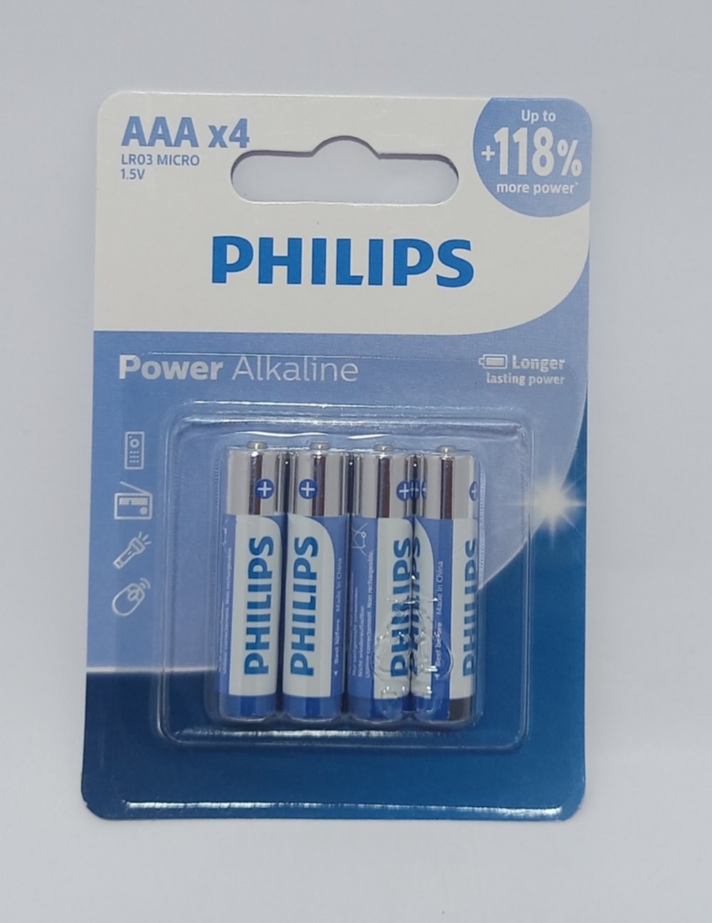4 piles alcaline Power AAA - PHILIPS