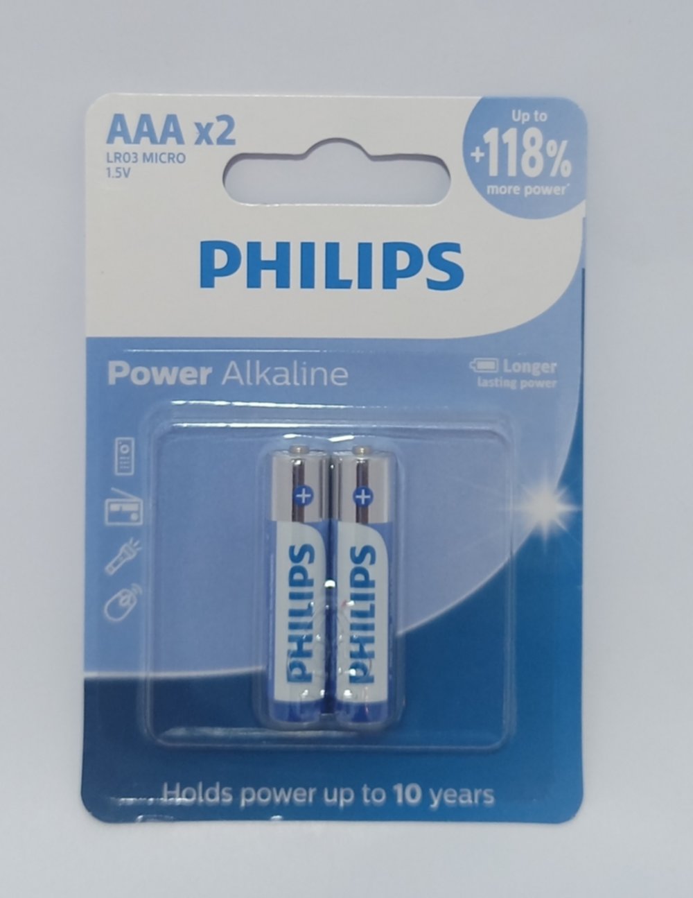 2 piles alcaline Power AAA - PHILIPS