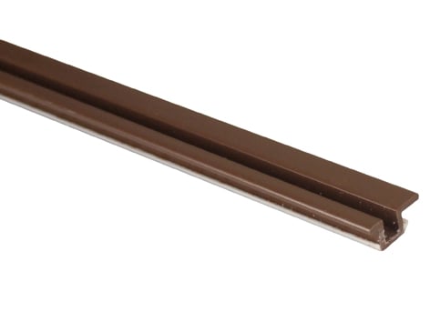 Rail à encastrer pour porte coulissante L2000mm plastique brun