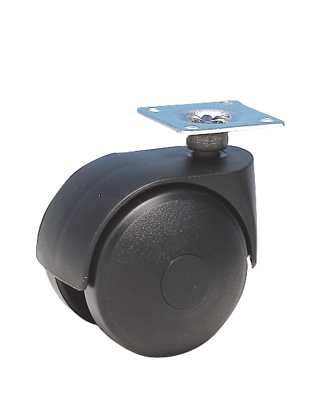 Roulette pivotante polypropylène noir Ø40mm - Charge supportée 25 kg - CIME
