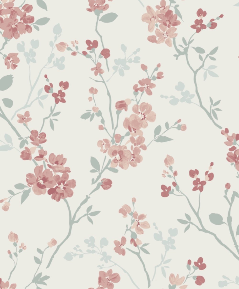 Papier peint expansé intissé Jasmin gris rose 0,53 x 10 m - GRANDECO