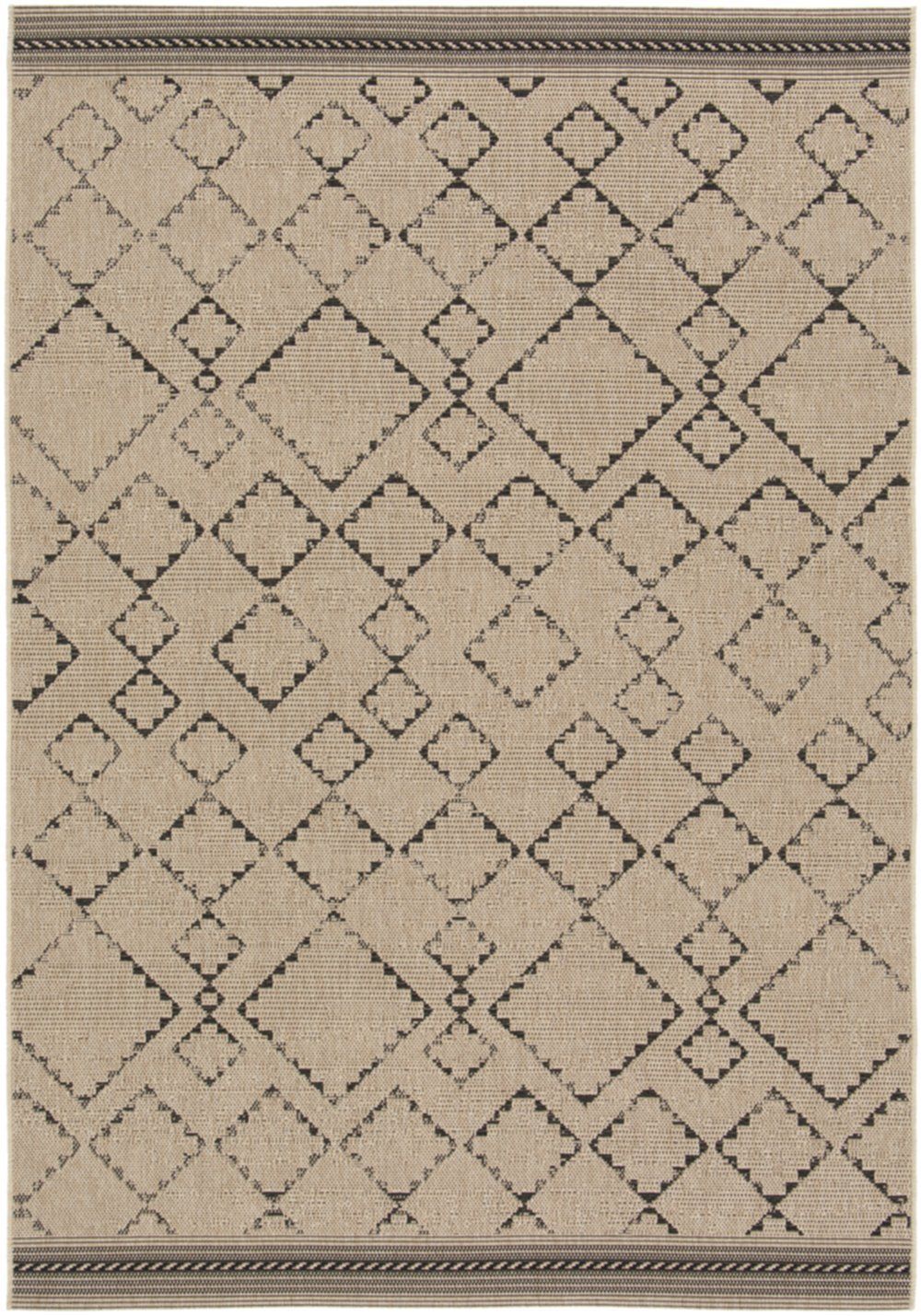 Tapis intérieur/extérieur Loomi 80 x 150 cm naturel/noir - BALTA