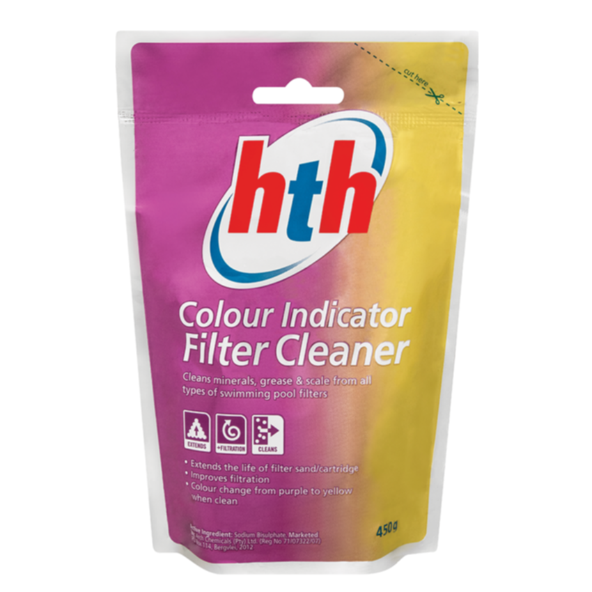 Nettoyant pour filtre à indicateur de couleur 450 g - HTH