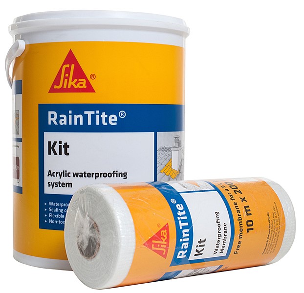 Peinture étanche charbon 5L -SIKA RAINTITEKIT