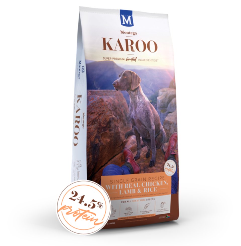 Karoo 1.75kg chien adulte régime Super-Premium vrai poulet, agneau et riz