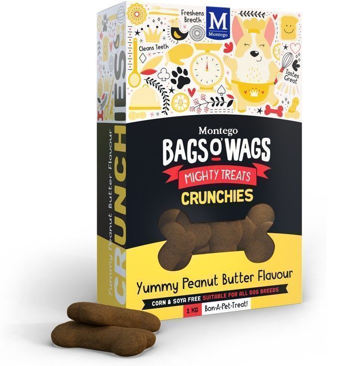 Biscuits saveur beurre de cacahuète 1kg Bags O Wags - MONTEGO