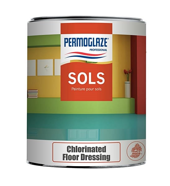 Peinture à base de caoutchouc chloré Red 1L - PERMOGLAZE Chlorinated Floor Dressing