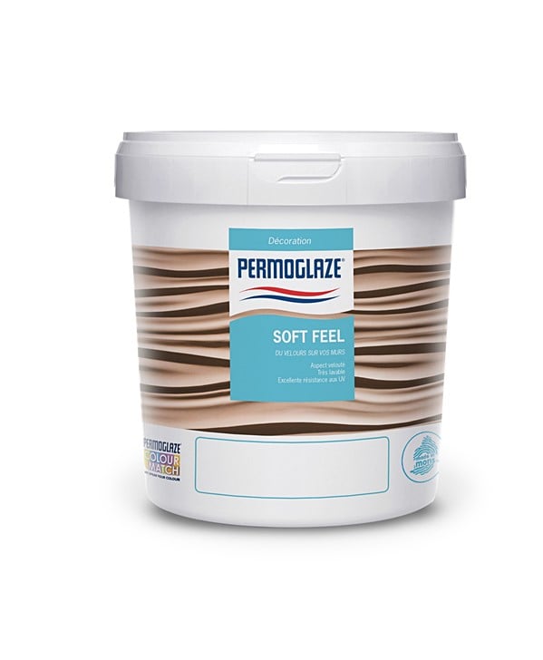 Peinture acrylique à l’aspect velouté Soft Feel blanc 5 L - PERMOGLAZE