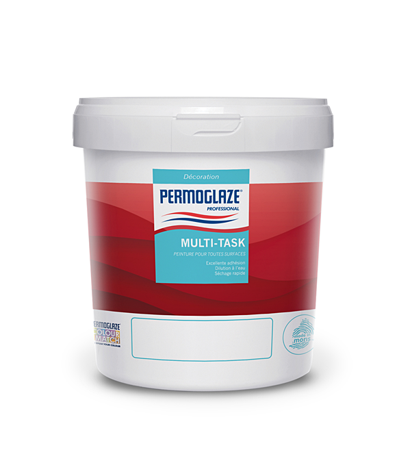 Peinture acrylique à base d’eau White 1L - PERMOGLAZE Multi-Task