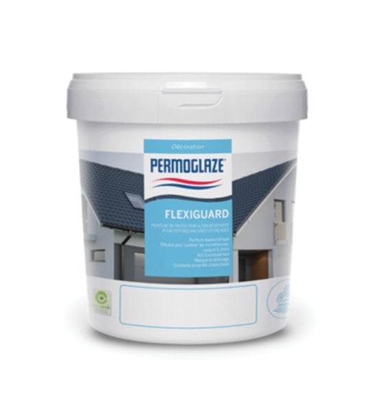 Peinture de toiture et façade Flexiguard 5 L blanc - PERMOGLAZE